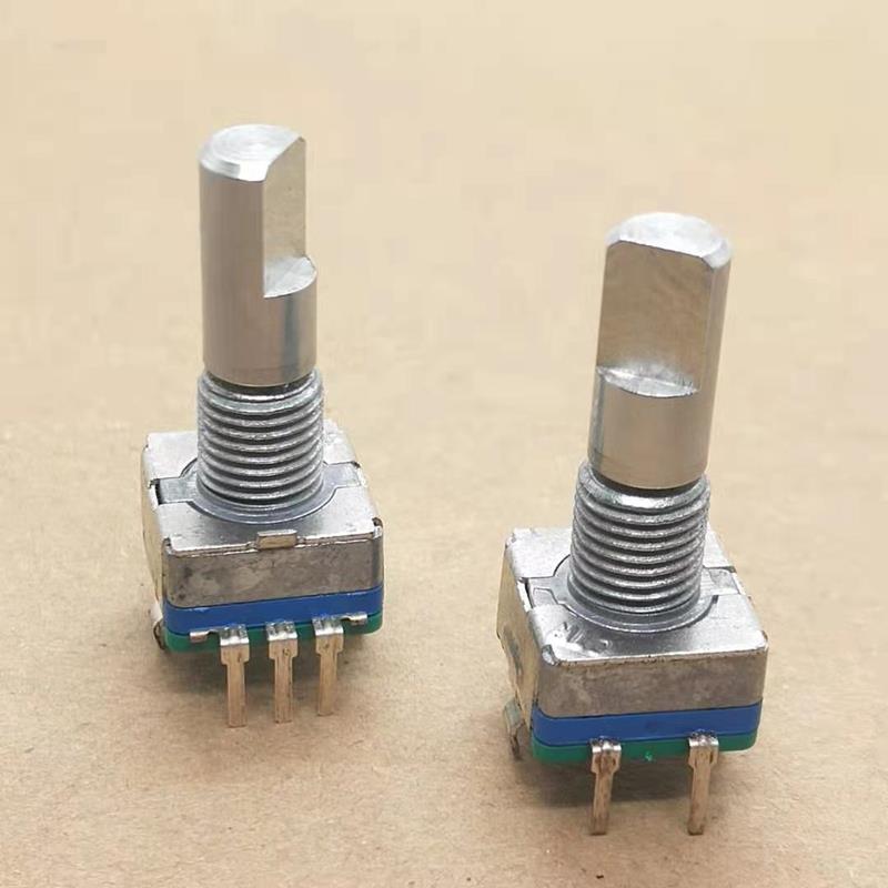 EC11汽车导航360度旋转编码器 带按开关 车载CD音量电位器 柄长20
