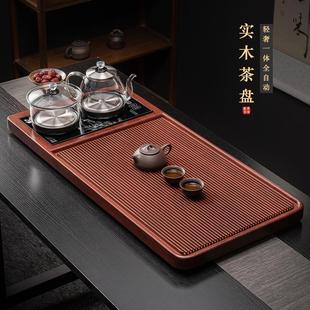 整块实木家用2024新款 茶盘全自动一体套装 智能茶海茶台烧水壶茶具