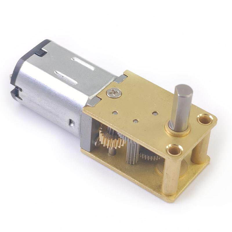 1218-N20微型直流减速电机蜗轮蜗杆智能小车3V6V12V低速齿轮马达