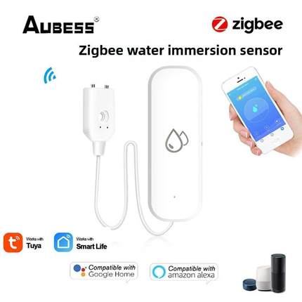 涂鸦ZigBee智能水浸水位传感器厨房浴室漏水溢水检测探测报警器