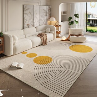 奶油风天津崔黄口地毯客厅2024新款镇平地毯免洗可擦卧室床边地垫