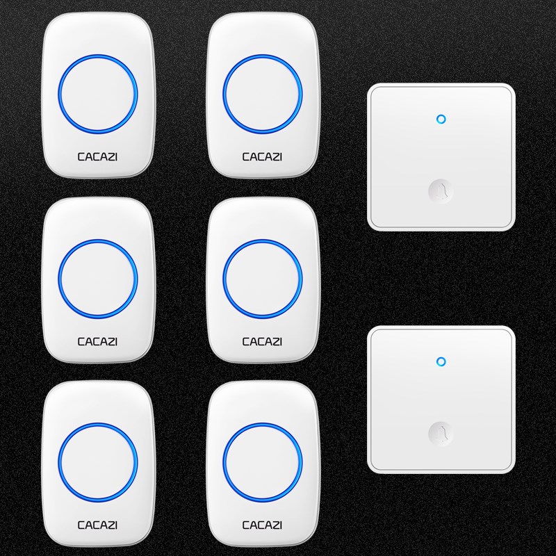 自发电无线电门铃二拖六家用门铃远距离电子智能遥控门铃大板