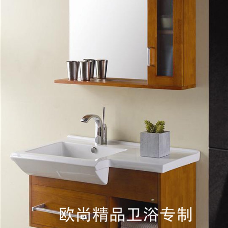 欧式美式橡木浴室柜组合洗脸盆柜洗手盆柜卫浴柜台盆柜TX683