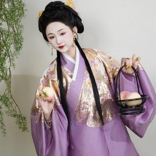 囿春【秋季新品】花间吉侯明制汉服女款交领织金仿妆花上袄马面裙