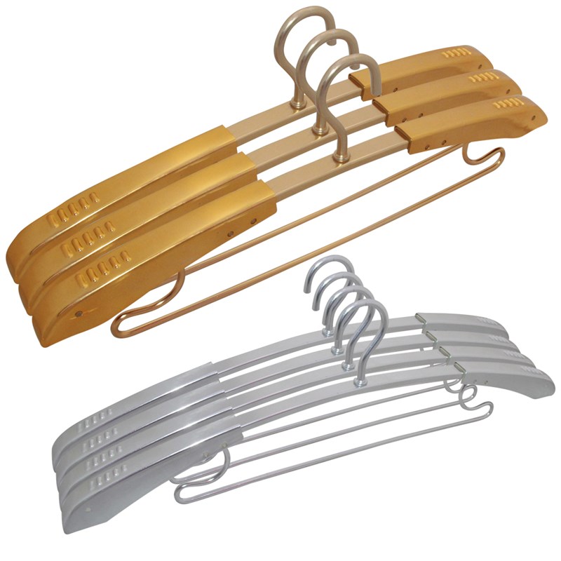 晾衣架家用衣挂加粗铝合金无痕防滑卧室阳台衣撑宽肩挂衣服衣架子