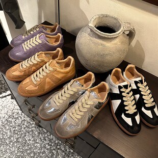 朱小蒙 c复古手工做旧德训鞋情侣女脏脏鞋小脏鞋休闲运动鞋