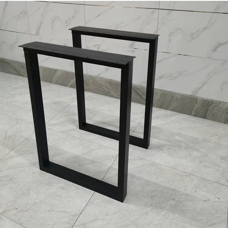 简约现代回字形岛台桌腿书桌支撑腿吧台脚支撑架化妆台金属腿支架