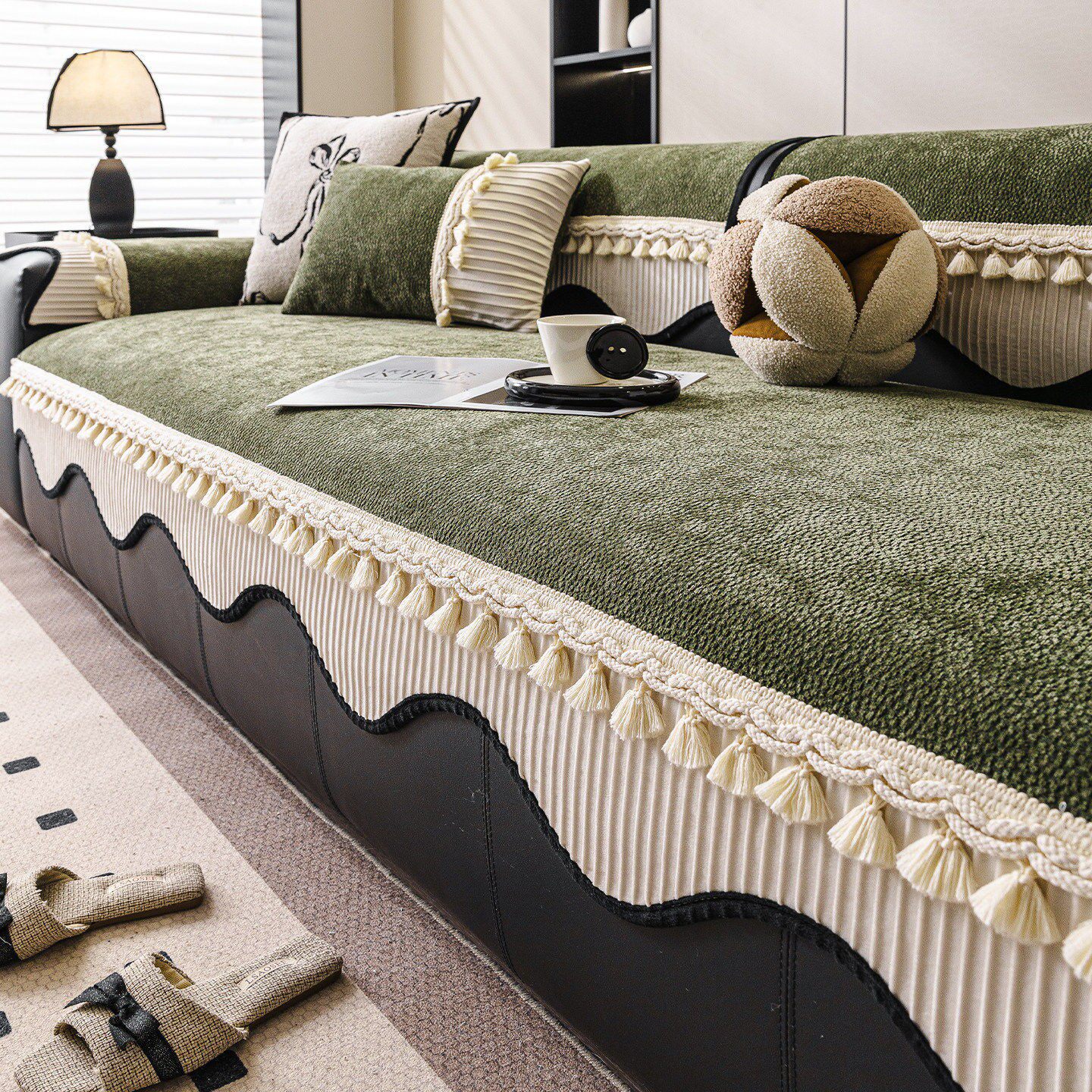 现代简约沙发垫子四季通用轻奢高级感新款固定防滑一片式2026新款