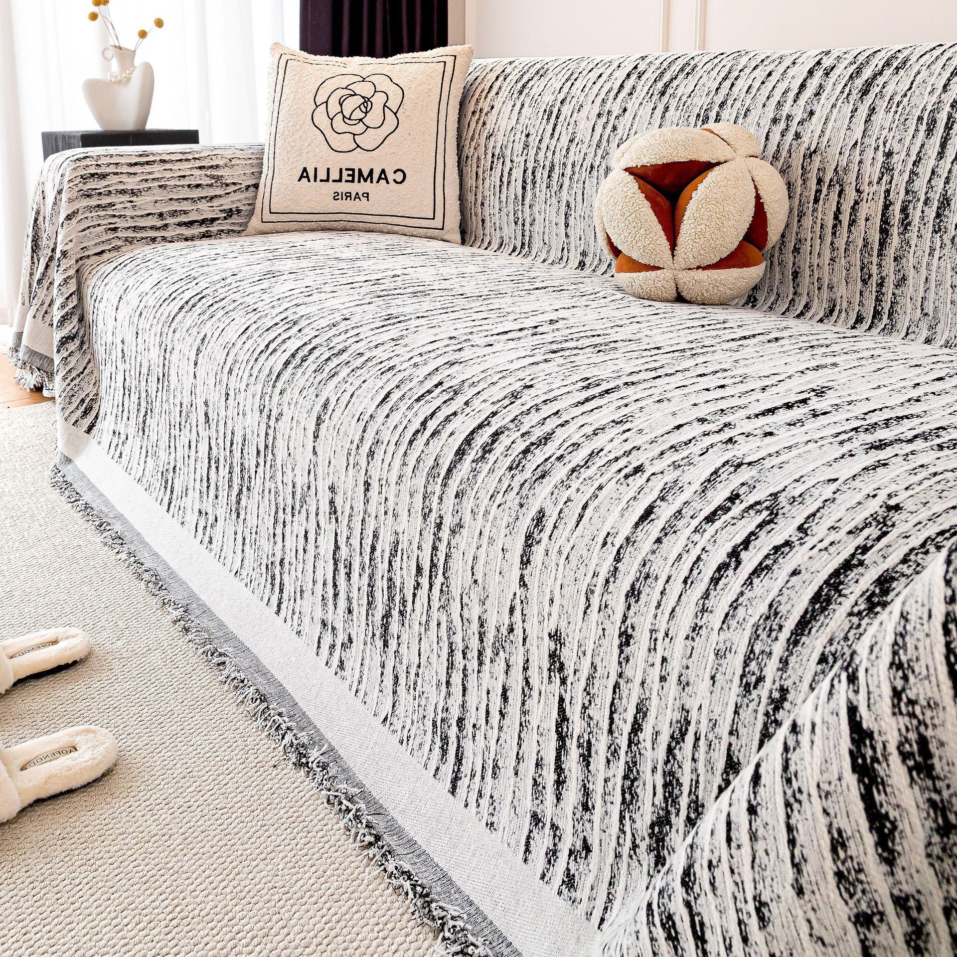 简约全包四季通用沙发巾盖布2026新款防尘防猫抓沙发套罩坐垫毯子