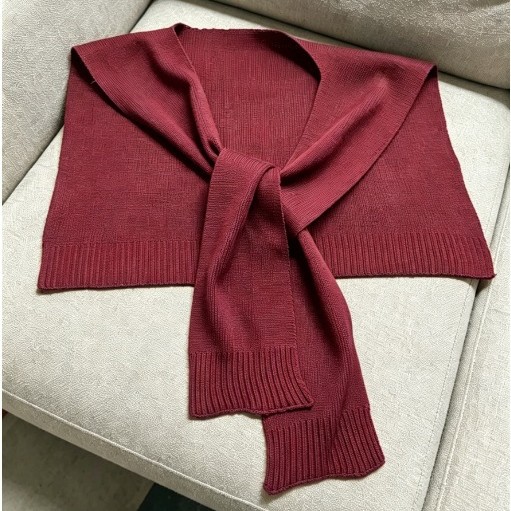 可拆卸披肩女式春秋季红色百搭小