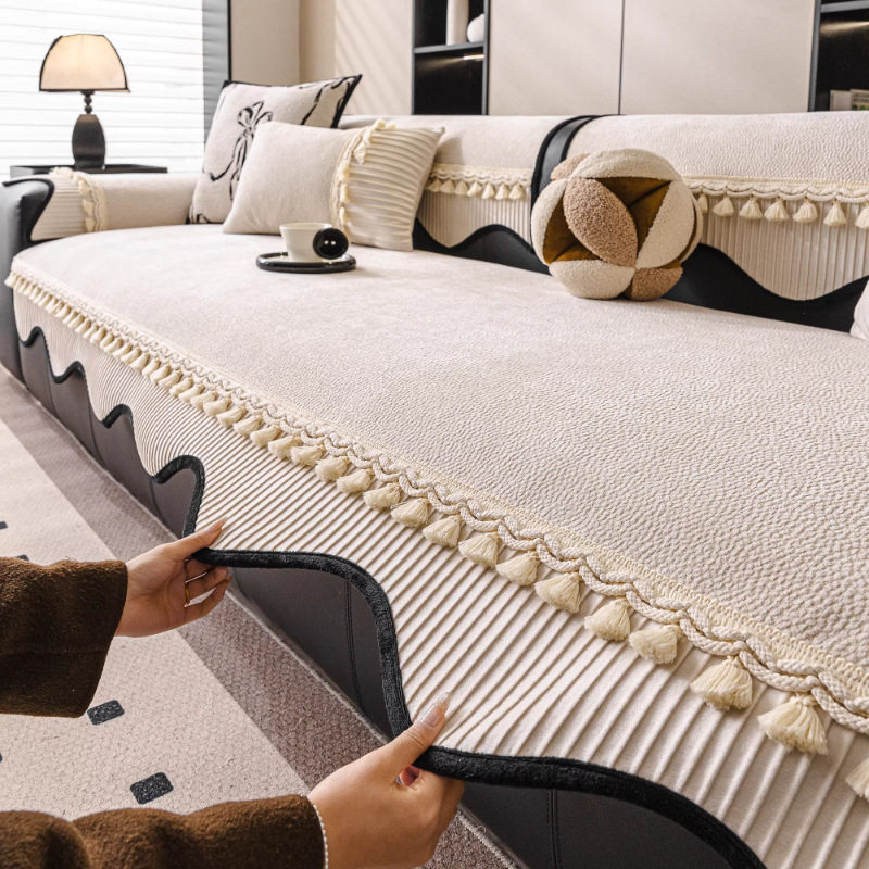 2026年新款四季通用沙发垫轻奢高级感简约现代雪尼尔式坐垫子