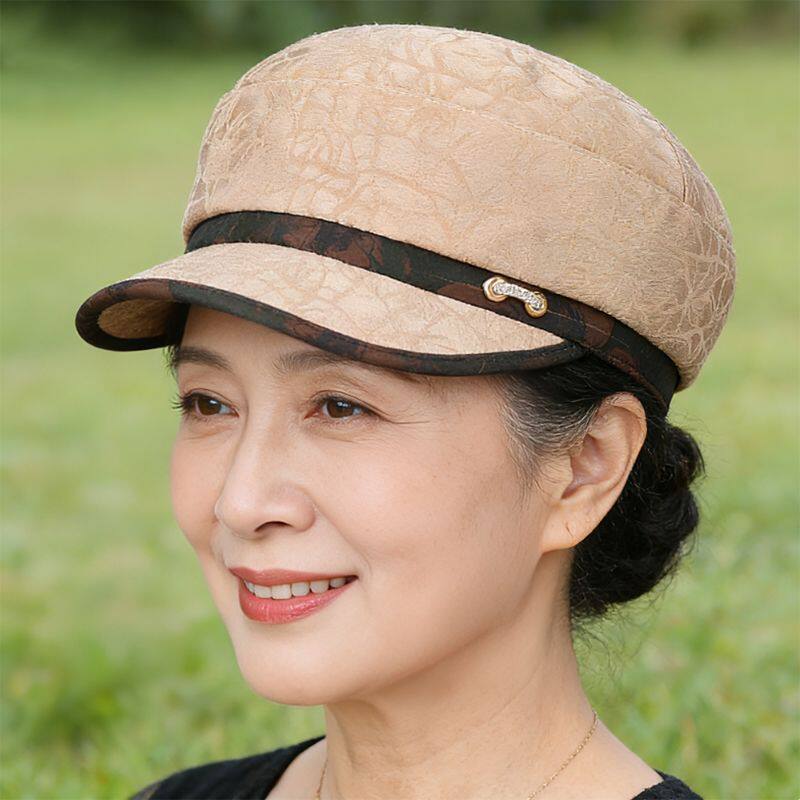 中老年帽子女士春秋天妈妈鸭舌帽
