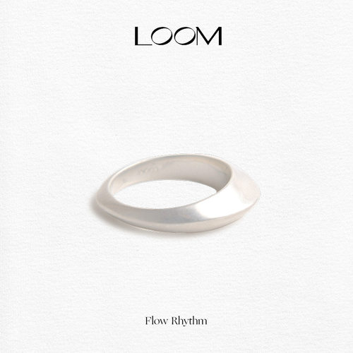 LOOM轻奢哑光纯银折痕戒指女