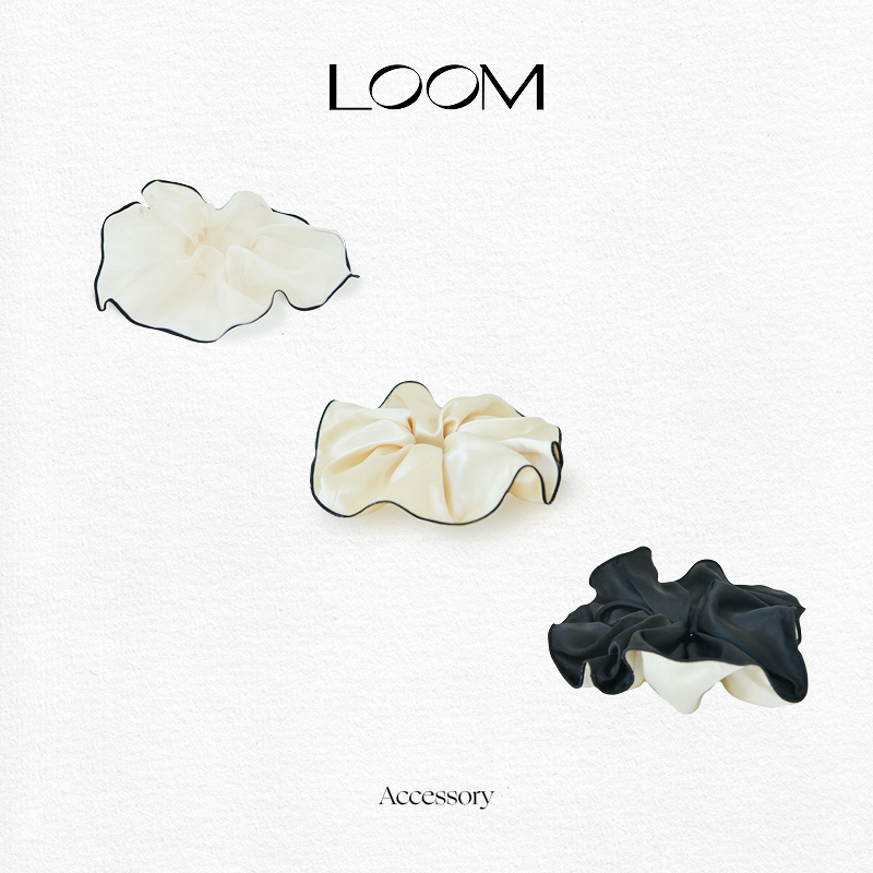 LOOM撞色发圈真丝桑蚕丝