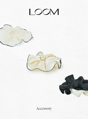 LOOM撞色真丝发圈女轻奢小众设计超大头绳发绳发带大肠高级感头饰