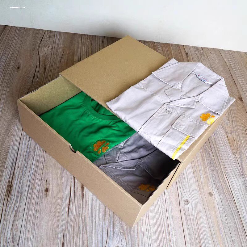 牛皮纸箱收纳盒抽屉式牛皮收纳盒鞋子衣服收纳盒抽拉式环保收
