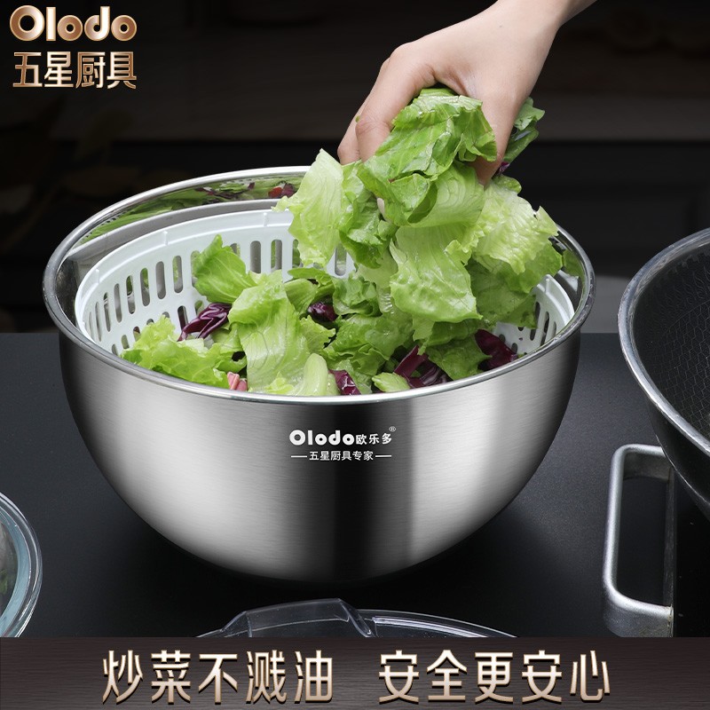 蔬菜脱水器手动甩干机沙拉洗菜盆甩菜器旋转脱水篮果蔬沥去水神器