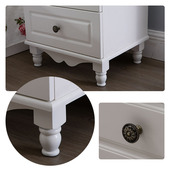 美式 纯实木床头柜简约成人儿童双抽储物收纳复古白色床边柜