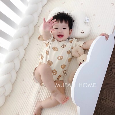 北欧网红云朵木质围栏儿童床环保防护栏防摔栏杆床边挡板通用床围