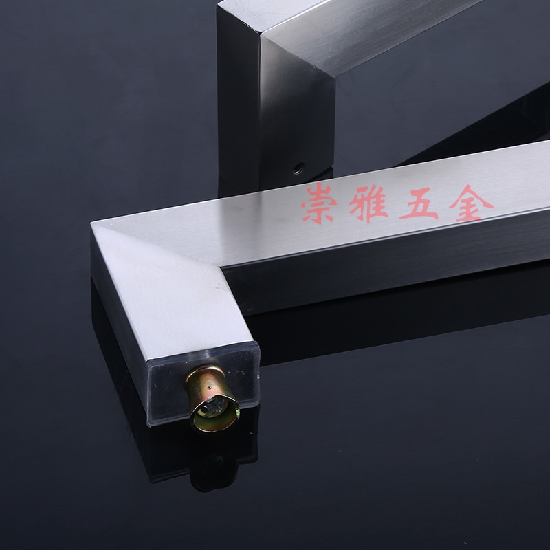 加厚拉丝方管不锈钢玻璃门拉手木门大门把手可配长螺丝对装大扶手