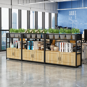 办公家具隔断柜组合花槽柜矮柜储物文件资料柜桌边侧柜放花草盆柜