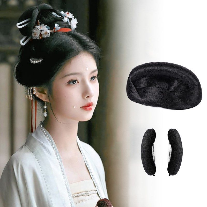 汉服假发包古风一体式宋制盘发发髻古装明制发型日常牛角垫发发包,美发护发/假发,发包/丸子,淘宝优惠券,粉丝福利购,淘宝优惠卷