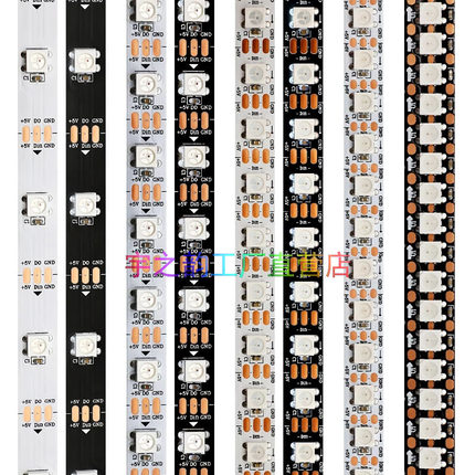 ws2812灯带led全彩跑马流水追光灯窄版5mm装饰氛围灯条高亮5V