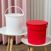 水桶凳塑料加厚可坐家用钓鱼桶手提洗澡篮洗衣桶幼儿园收纳桶带盖