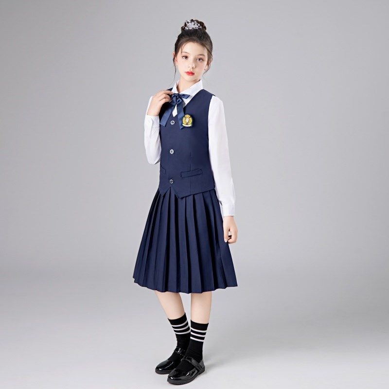 合唱演出服儿童舞台朗诵表演服装幼儿园男女马甲套装中小学生英伦