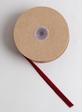 圣诞装饰丝带扎带蝴蝶结花束系绳红色绿色复古绒面带礼盒包装材料