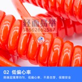 拉伸12米抓斗伸缩控制线 25平方 电磁吸盘螺旋电缆弹簧线2芯10