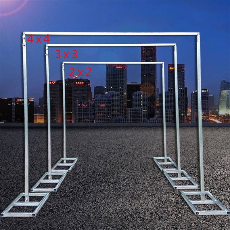 灵堂灵棚架子婚庆道具舞台背景架镀锌方管伸缩杆纱幔架幕布架支撑