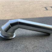 镀锌风管白铁皮90度圆弯头不锈钢螺旋风管油烟囱厨房通风管道弯头