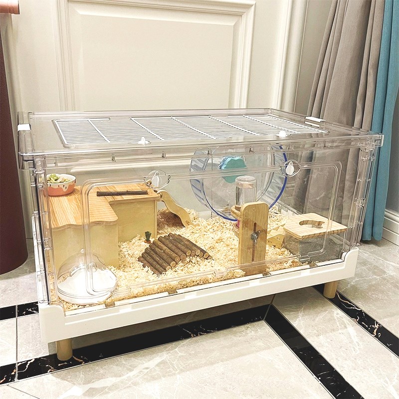 70仓鼠饲养笼仓鼠笼子大空间金丝熊专用笼亚克力饲养笼折叠全透明