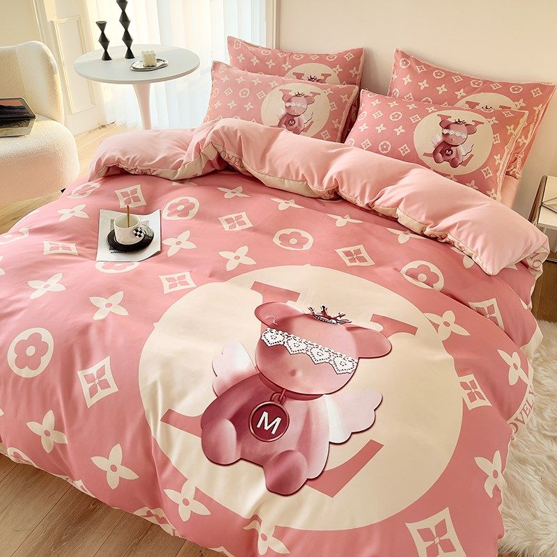 轻奢高级感四件套床上床单被套2024新款秋床品被罩床笠学生三件套,床上用品,学生床品套件,淘宝优惠券,粉丝福利购,淘宝优惠卷