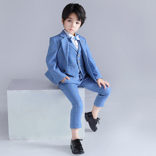 男童西装套装生日秋季主持人演出服男孩西服英伦花童钢琴礼服儿童