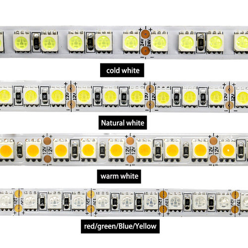 led灯带5050高亮加密12V120灯条白中性白暖光装饰工程橱柜吊顶展
