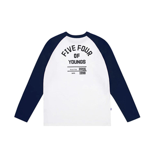 54YS 拼色基础圆领国潮长袖情侣男卫衣春秋款薄