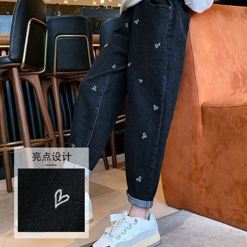 童装女童牛仔裤春秋中大童宝宝学生小女孩休闲宽松秋装儿童长裤子,童装/婴儿装/亲子装,儿童牛仔裤,淘宝优惠券,粉丝福利购,淘宝优惠卷