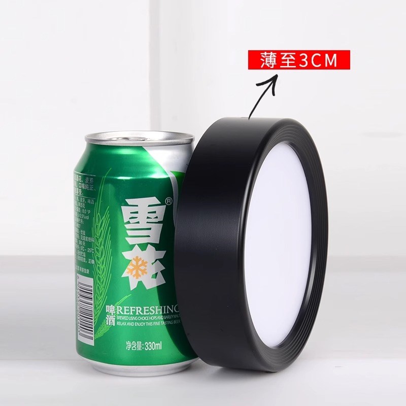 超薄led圆形筒灯明装免开孔吸顶灯客厅吊顶天花走廊过道玄关射灯