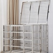 不锈钢狗笼加粗加厚抗咬金毛拉多法牛泰迪大中小型犬狗笼子耐咬型