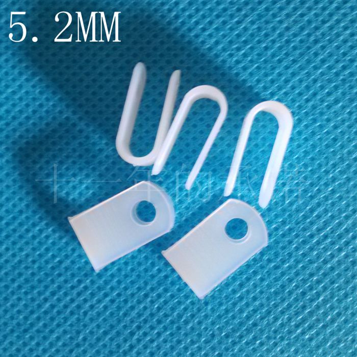 r型线夹5.2mm 尼龙R型线夹5.2 电线固定线卡 U型线夹1000只理线扣