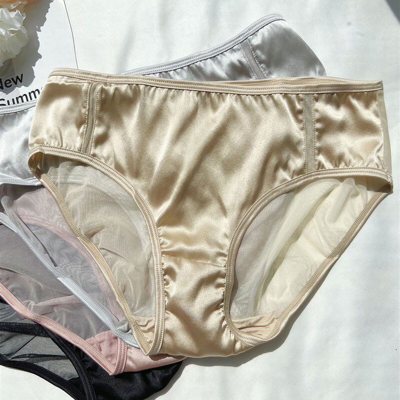 6A级意大利LP重磅桑蚕真丝轻奢名媛性感女内裤纱网舒适透气亲肤