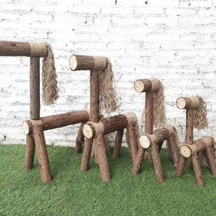 装饰木头马仔实木小木马摆景道具橱窗转角走廊T台活动布展工艺品