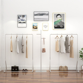 服装 婚纱架卧室晾衣杆架简约男女侧挂中岛架子 店衣架展示架落地式