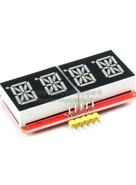 0.54寸 4位米字数码管显示模块 I2C控制VK16K33 红/翠绿/橙色