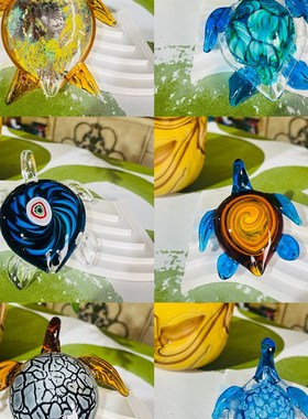 卡罗尔  M龟合集手工琉璃摆件创意家居桌面装饰品彩色可爱