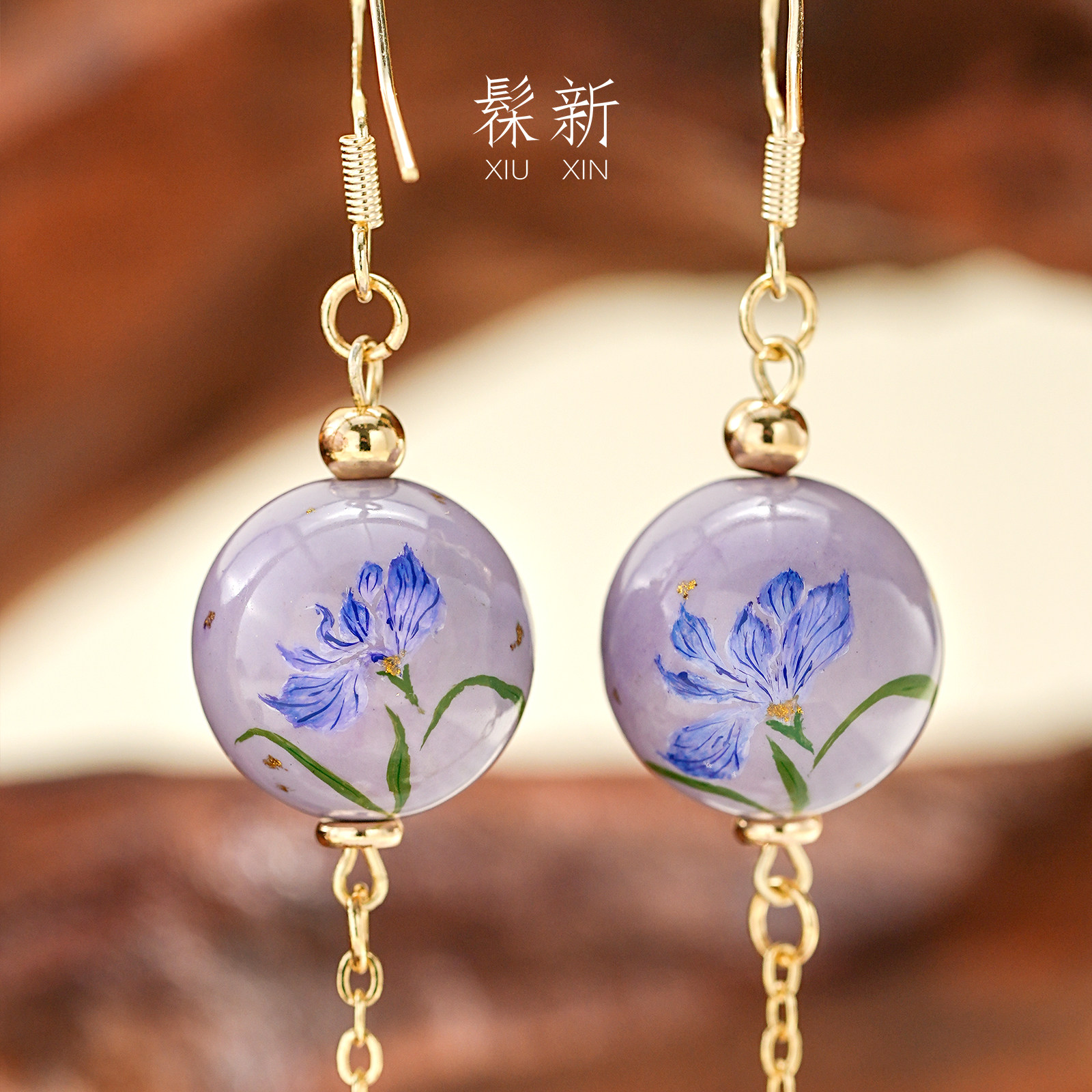 非遗大漆珠耳饰兰芷幽女性饰品