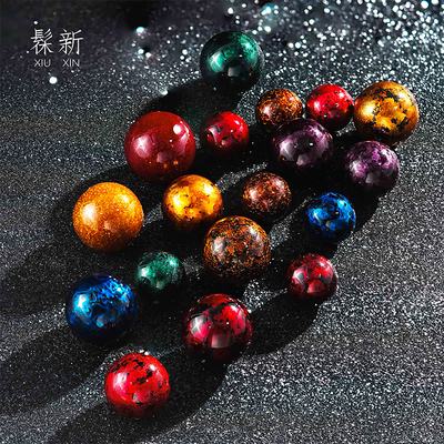 非遗珠子传承手工大漆紫宝砂散珠