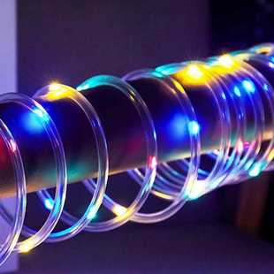 LED铜线灯管子灯绳管灯PVC彩虹管庭院圣诞节日灯户外装饰闪灯灯带